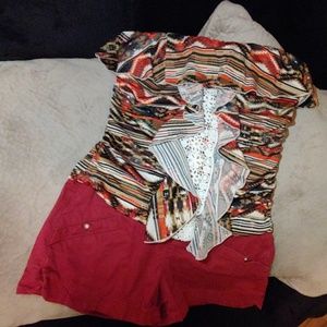 One piece jumper with shorts